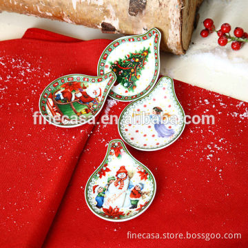 New Bone China Christmas Tea Bag Holder set